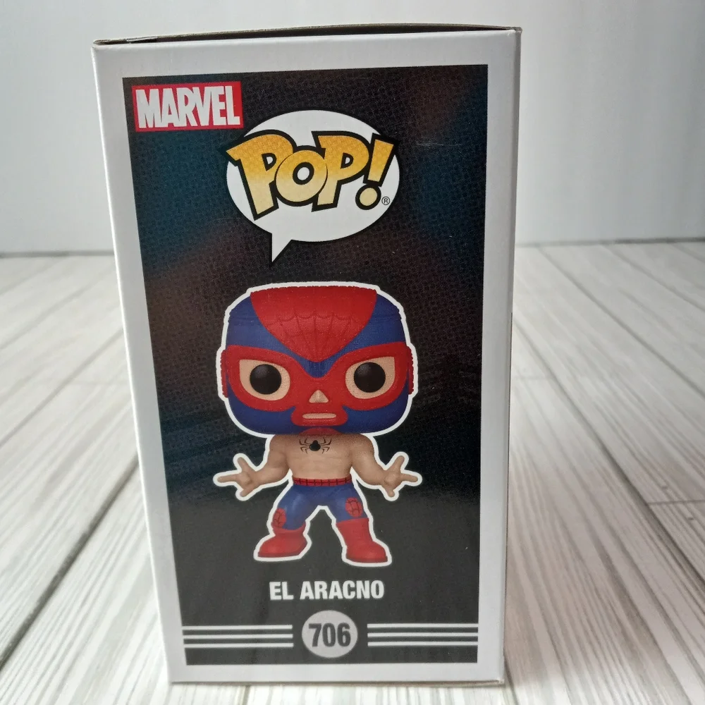 Marvel Lucha Libre El Aracno #706 Spiderman Bobble Head Funko Pop